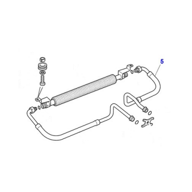 USED RETURN HOSE FOR ENGINE OIL COOLER  MNC7461AF